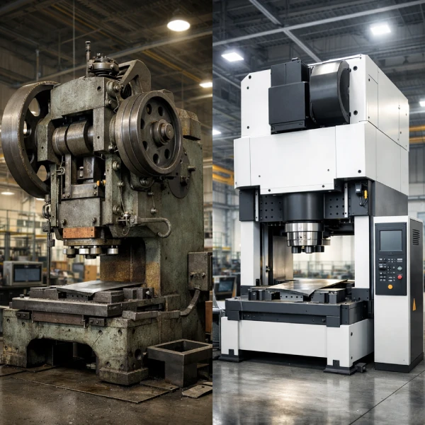 servo press and mechanical press machines in industrial stamping factory comparison