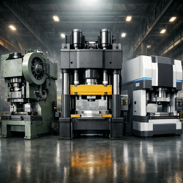 mechanical hydraulic and servo stamping presses comparison in factory